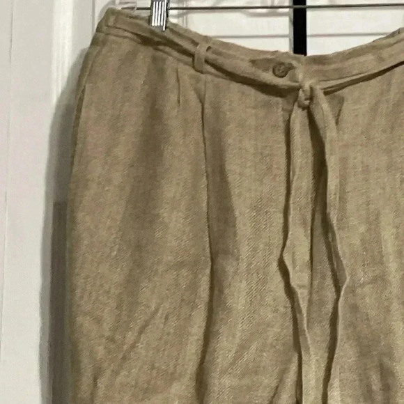 Harve Bernard linen lined tan pants trousers - Picture 4 of 11